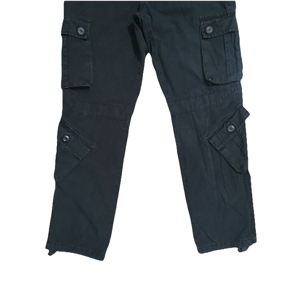 Vintage Lu Dao‎ Jing Ying Military Cargo Paratrooper Fatigue Pants M Black 31x30 - Picture 3 of 11